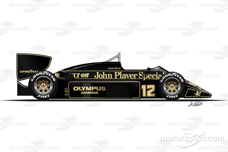 Lotus 97T driven by Ayrton Senna