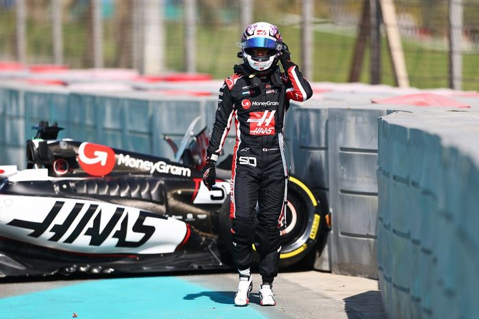 Ryo Hirakawa, accidente de Haas F1 Team