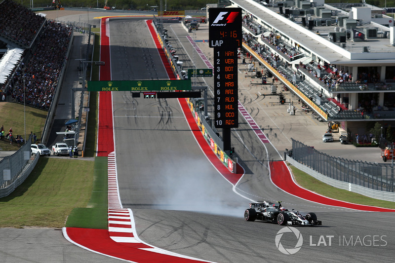 Kevin Magnussen, Haas F1 Team VF-17, bloccaggio
