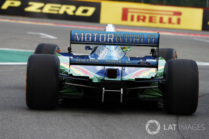 Mick Schumacher drives the Benetton Ford B194