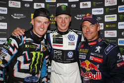 Podium: winner Johan Kristoffersson, Volkswagen Team Sweden, second place Andreas Bakkerud, Hoonigan Racing Division Ford, third place Sébastien Loeb, Team Peugeot Hansen