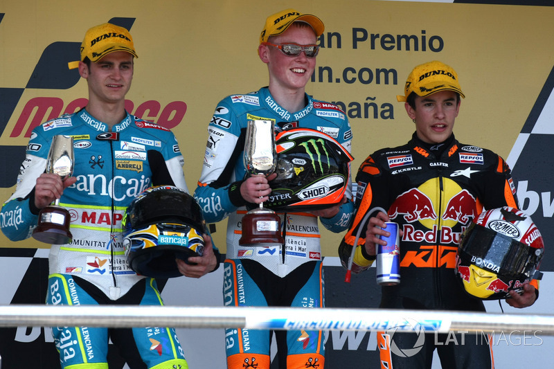 Podium : 1er Bradley Smith, 2e Sergio Gadea, 3e Marc Márquez