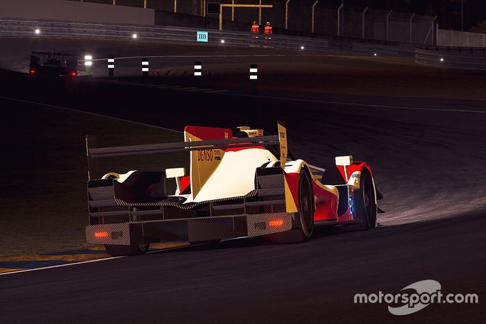 Acción de carrera nocturna de Toyota