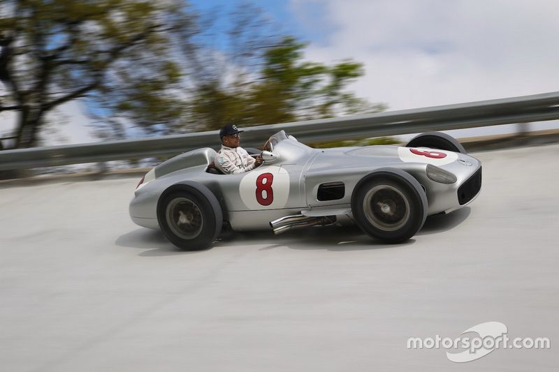 Lewis Hamilton y Sir Stirling Moss en Monza