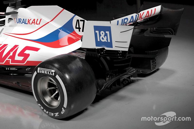 Detalle de la parte trasera del Haas VF-21
