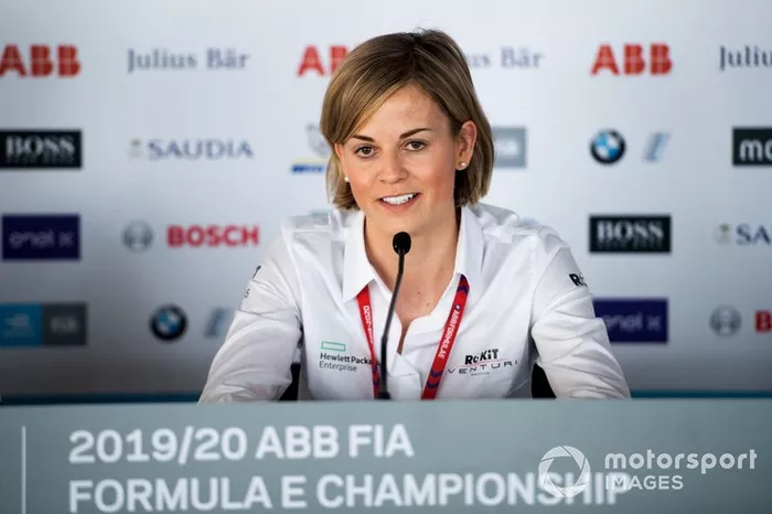 Susie Wolff, Team Principal, Venturi during press conference  