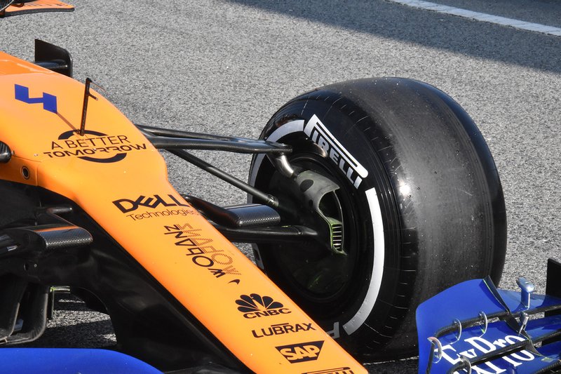 McLaren MCL34, dettaglio della sospensione anteriore