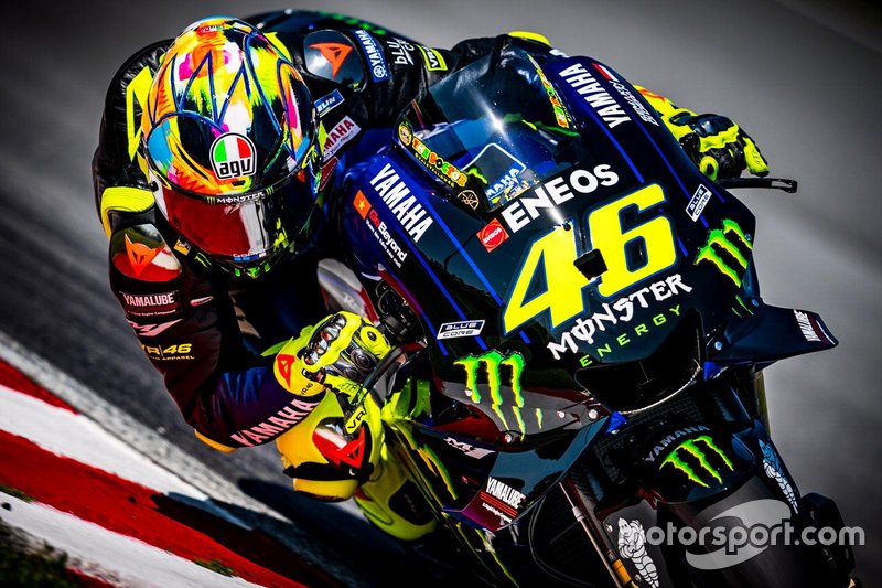 Valentino Rossi, Yamaha Factory Racing, casco pretemporada 2019