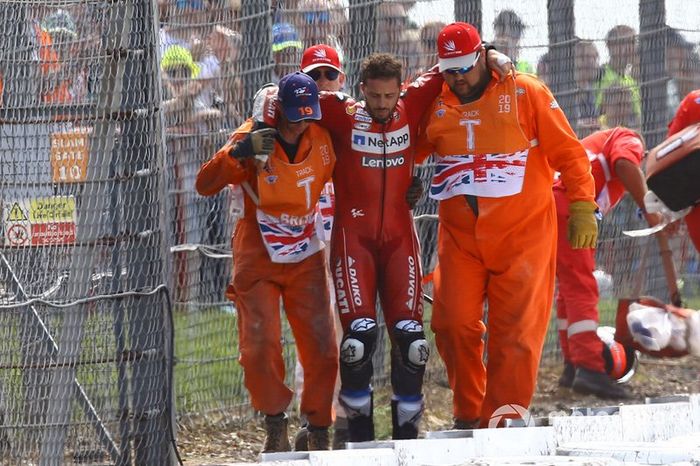 Andrea Dovizioso, Ducati Team después del accidente