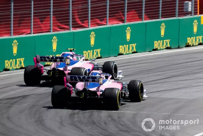 Lance Stroll, Racing Point RP19, Sergio Perez, Racing Point RP19