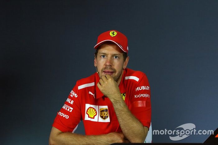 Sebastian Vettel, Ferrari sin anillo en la conferencia post carrera del GP de Canadá

