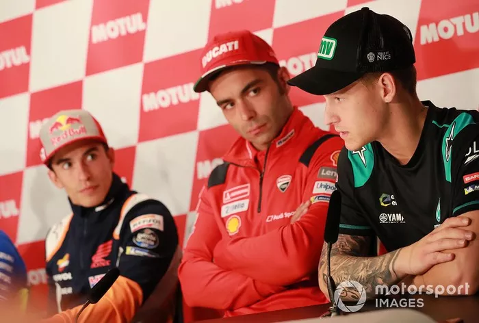 Marrquez, Danilo Petrucci, Ducati Team, Fabio Quartararo, Petronas Yamaha SRT