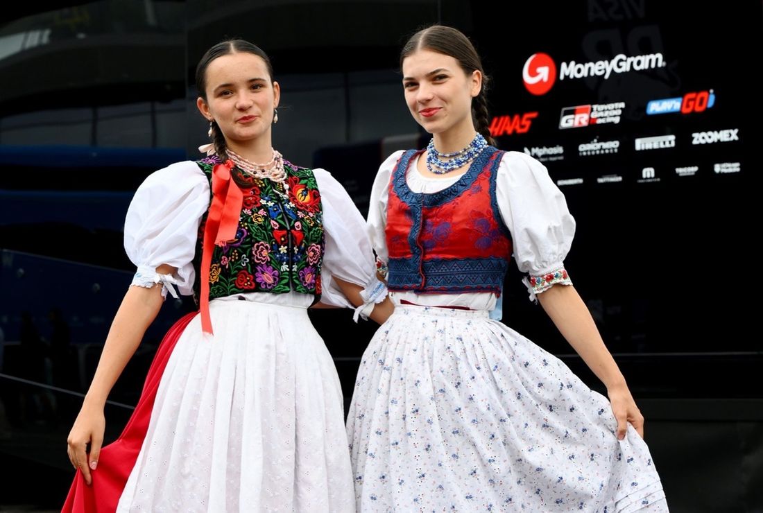 Traditional costume in the Paddock prior to the F1 Grand Prix of Hungary.