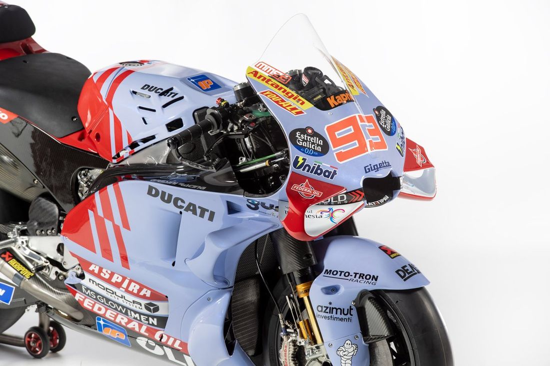 Marc Márquez, decoración de la moto Gresini Racing