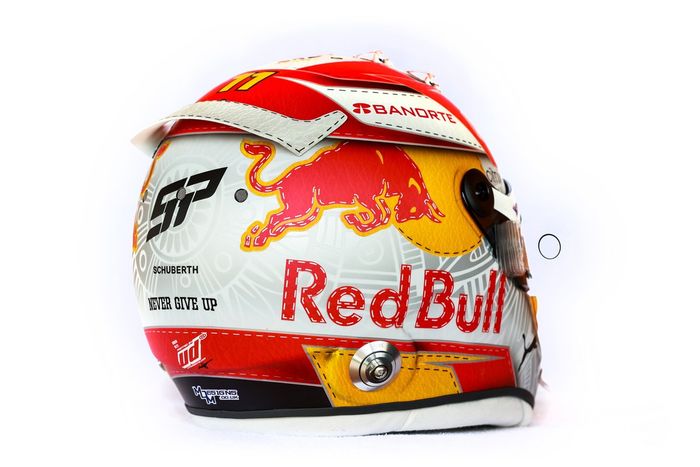 El casco de Sergio Pérez, Red Bull Racing