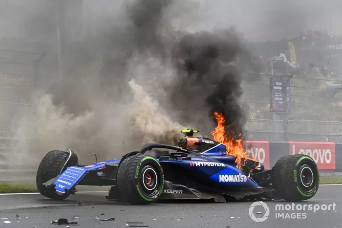 Logan Sargeant, accidente del Williams FW46 

