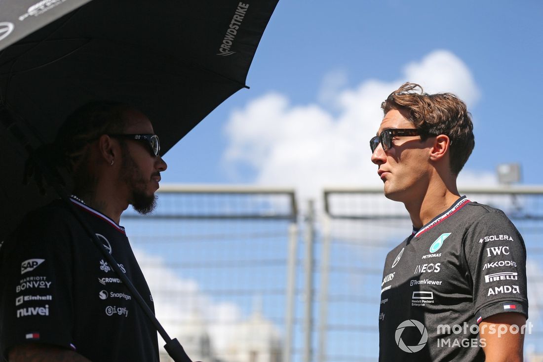 Lewis Hamilton, Mercedes-AMG F1 Team, George Russell, Mercedes-AMG F1 Team