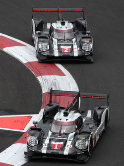 #1 Porsche Team, Porsche 919 Hybrid: Timo Bernhard, Mark Webber, Brendon Hartley; #2 Porsche Team, P