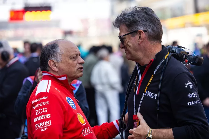 Graeme Lowdon, directeur de l'écurie Cadillac, Frédéric Vasseur, directeur de l'écurie Scuderia Ferrari