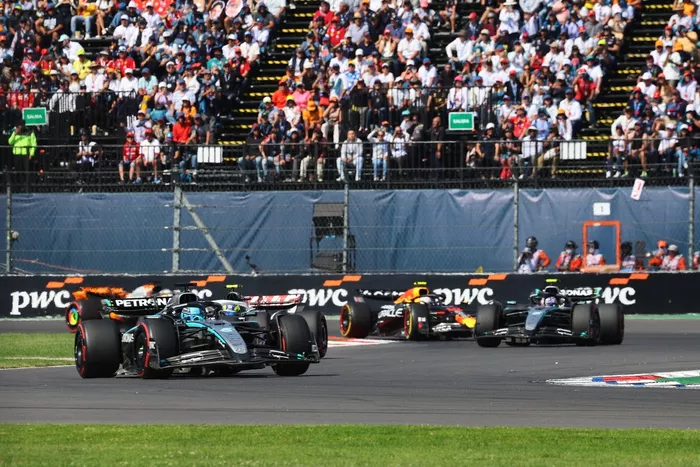 George Russell, Mercedes, Andrea Kimi Antonelli, Mercedes, Yuki Tsunoda, Red Bull Racing