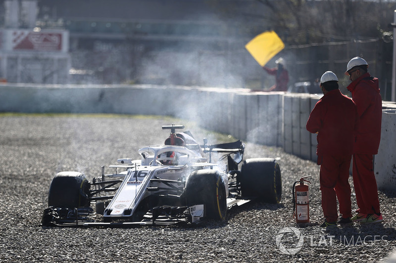 Charles Leclerc, Alfa Romeo Sauber C37 crashes