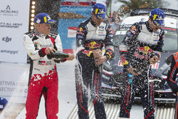 Podium: Winners Sébastien Ogier, Julien Ingrassia, M-Sport Ford WRT Ford Fiesta WRC, second place Ot