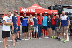 Vincenzo Nibali al bivacco della Dakar