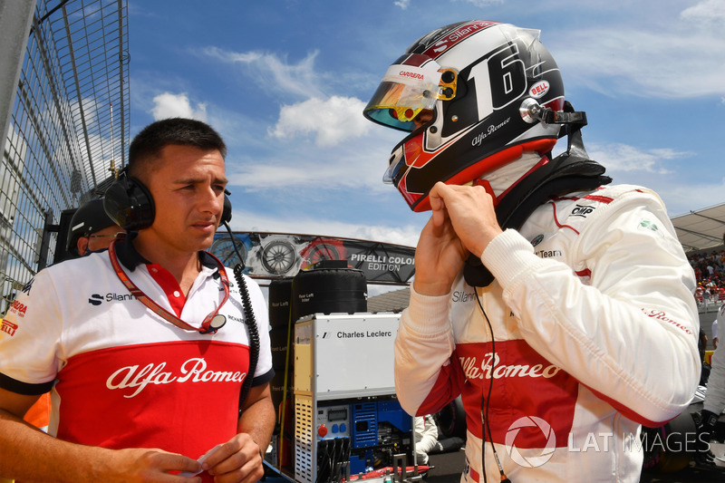Charles Leclerc, Sauber, in griglia