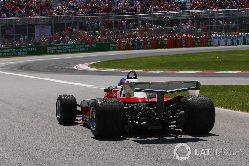 Jacques Villeneuve, drives his Fathers 1978 Canadian GP winning Ferrari 312T3