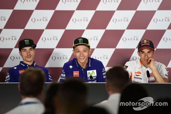 Valentino Rossi, Yamaha Factory Racing, Maverick Vinales, Yamaha Factory Racing, Marc Márquez, Repsol Honda Team