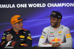 Max Verstappen, Red Bull Racing and Daniel Ricciardo, Red Bull Racing in the Press Conference