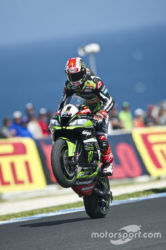 Le vainqueur Jonathan Rea, Kawasaki Racing