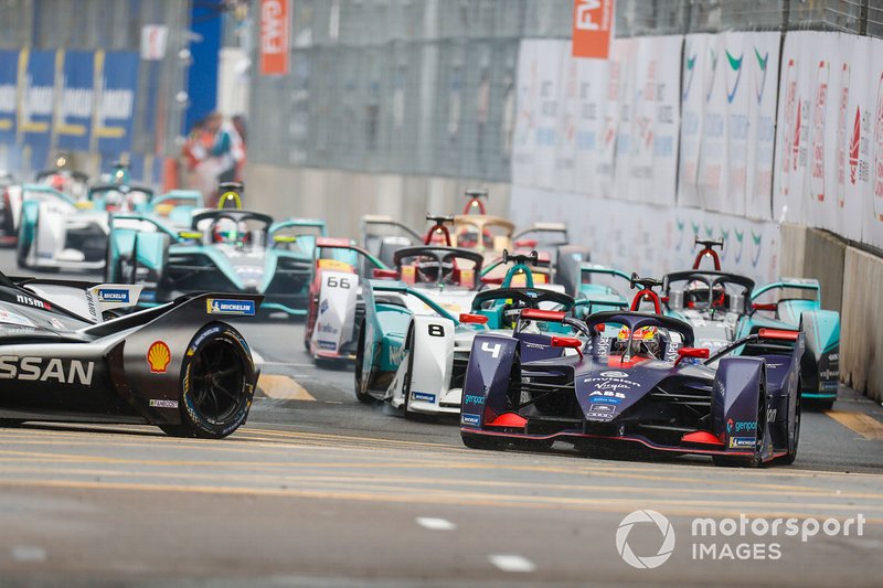 Robin Frijns, Envision Virgin Racing, Audi e-tron FE05 Tom Dillmann, NIO Formula E Team, NIO Sport 004, Mitch Evans, Panasonic Jaguar Racing, Jaguar I-Type 3 