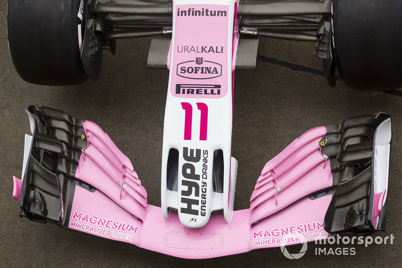 Nez et aileron avant de la Racing Point Force India VJM11
