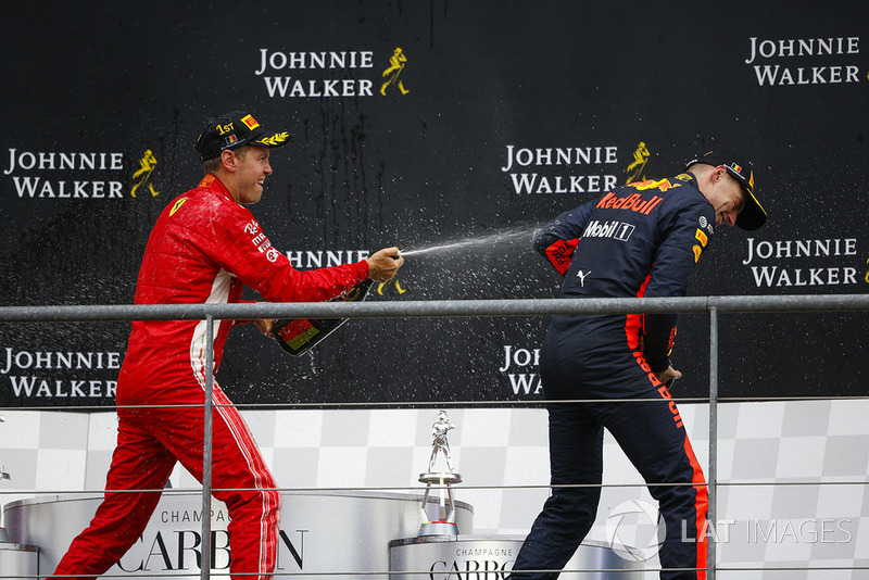 Себастьян Феттель, Ferrari, Макс Ферстаппен, Red Bull Racing
