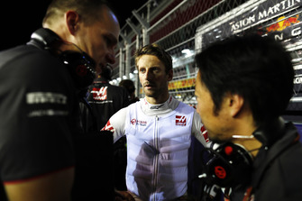Romain Grosjean, Haas F1 Team, sur la grille