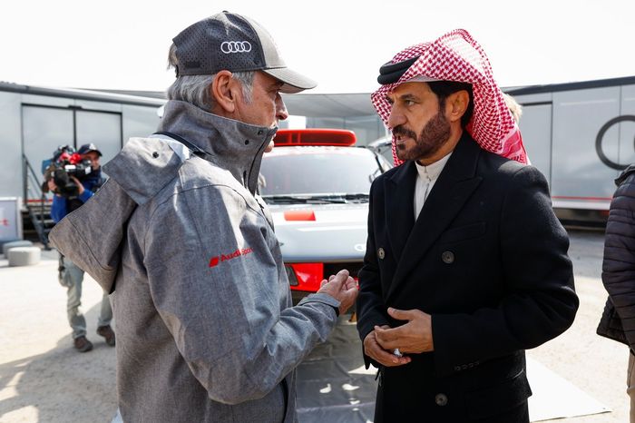 #207 Team Audi Sport Audi: Carlos Sainz, Mohammed Ben Sulayem, President FIA