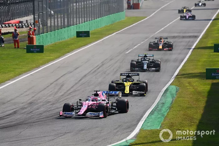 Sergio Pérez, Racing Point RP20, Daniel Ricciardo, Renault F1 Team R.S.20, Valtteri Bottas, Mercedes F1 W11, Max Verstappen, Red Bull Racing RB16