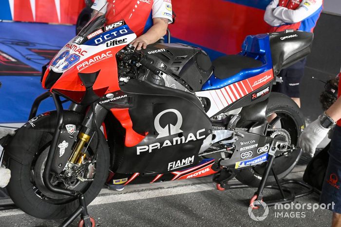 La moto de Pramac Ducati