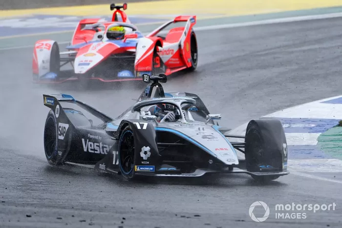 Nyck de Vries, Mercedes-Benz EQ, EQ Silver Arrow 02, Alexander Sims, Mahindra Racing, M7Electro, andAlex Lynn, Mahindra Racing, M7Electro 