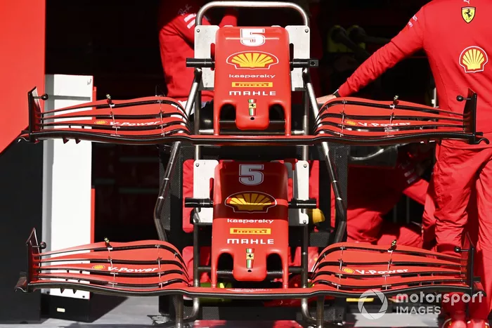 El alerón delantero del Ferrari SF1000 