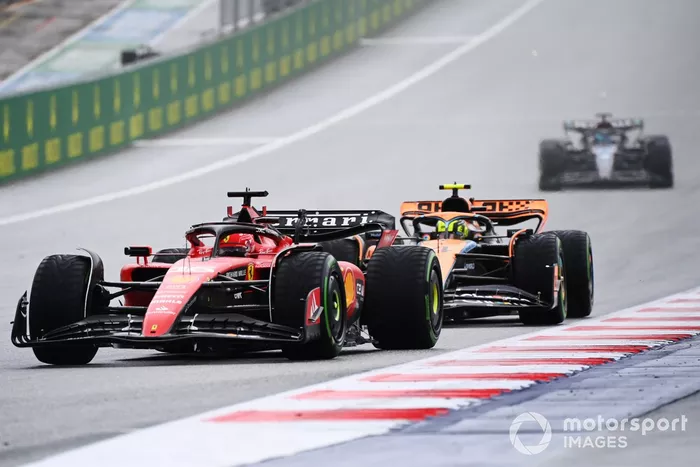 Charles Leclerc, Ferrari SF-23, Lando Norris, McLaren MCL60