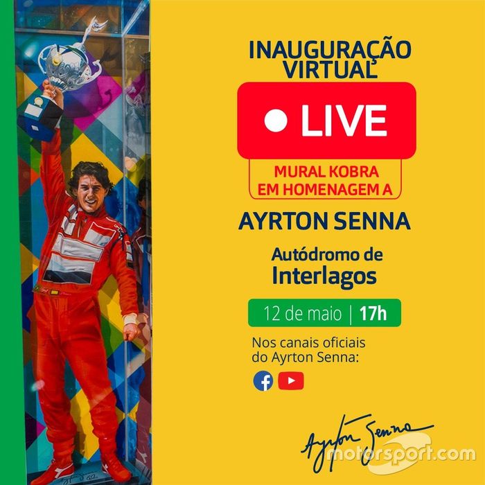 Mural de Kobra em homenagem a Senna é lançado virtualmente no aniversário de 80 anos de Interlagos