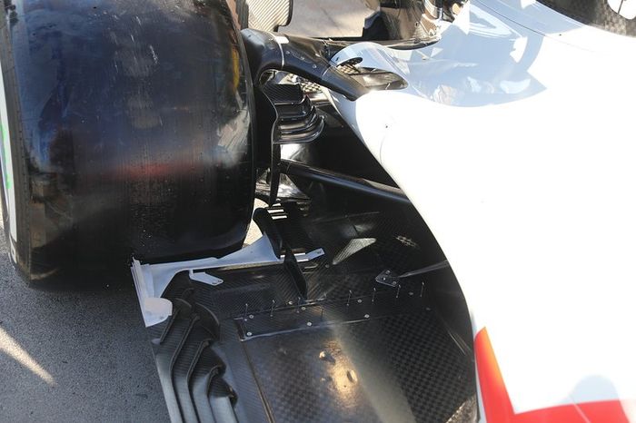 Haas F1 Team VF20, detalle del piso