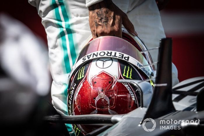 Casco de Lewis Hamilton, Mercedes AMG F1