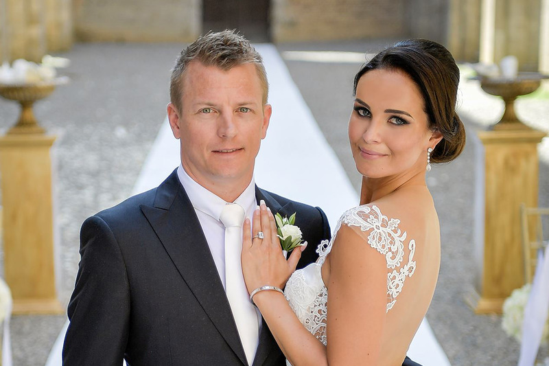 Kimi Raikkonen e Minttu Virtanen foto del matrimoni