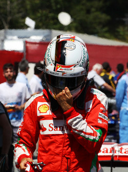 Sebastian Vettel, Ferrari dans le parc fermé des qualifications
