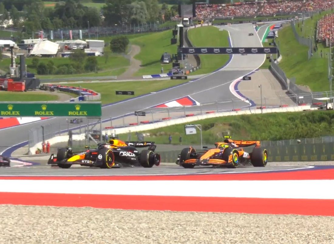 Toque Max Verstappen, Red Bull, Lando Norrsi, McLaren