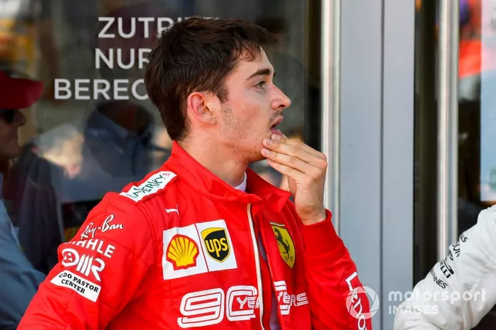Charles Leclerc, Ferrari en Parc Ferme 