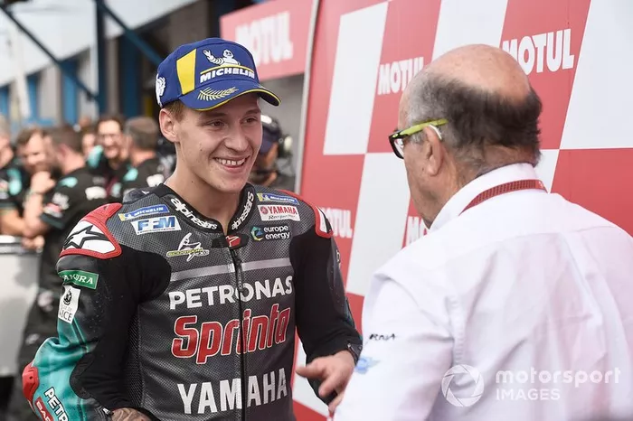 Fabio Quartararo, Petronas Yamaha SRT, Carmelo Ezpeleta, CEO de Dorna 